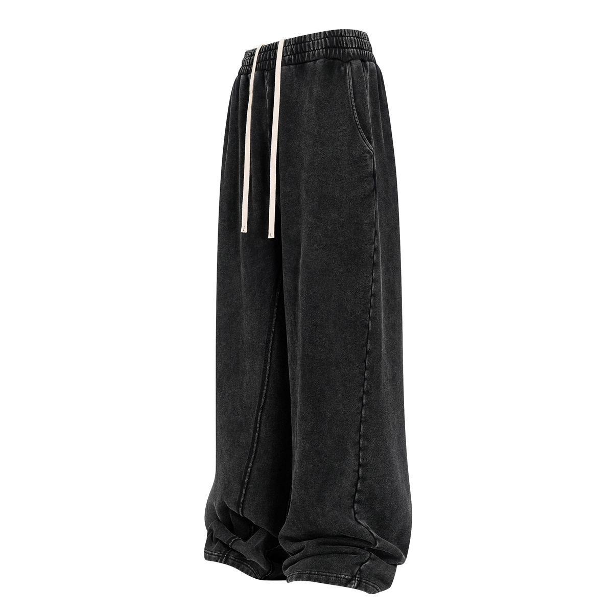 380GSM Wide Leg Washed Sweatpants