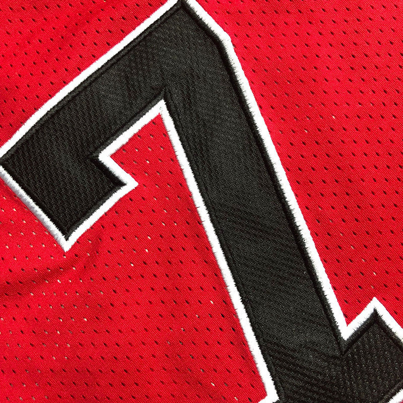 Slam Dunk Shohoku #7 red Throwback Jersey - Dense Embroidery