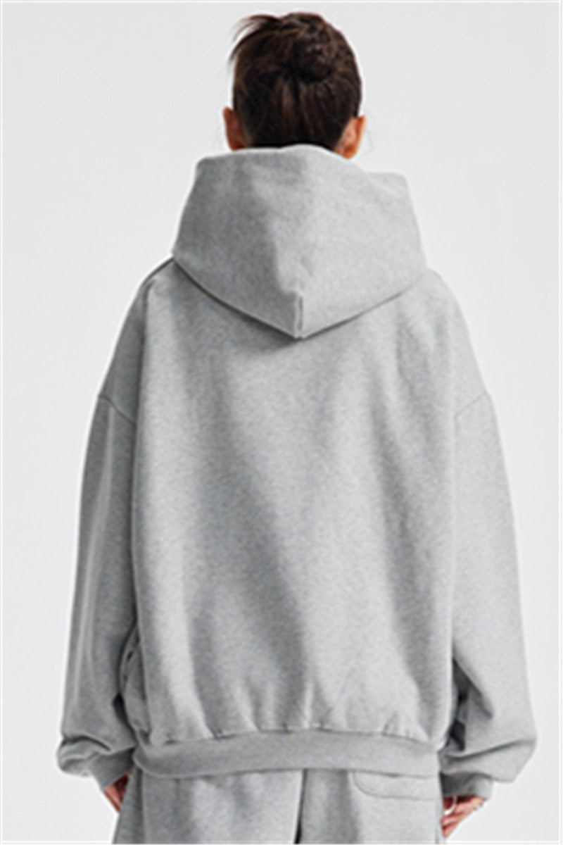 430GSM Boxy Fit Fleece Solid Color Hoodie