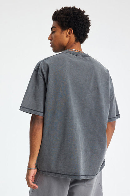 275GSM Pigment Dyed Light Washed Tee