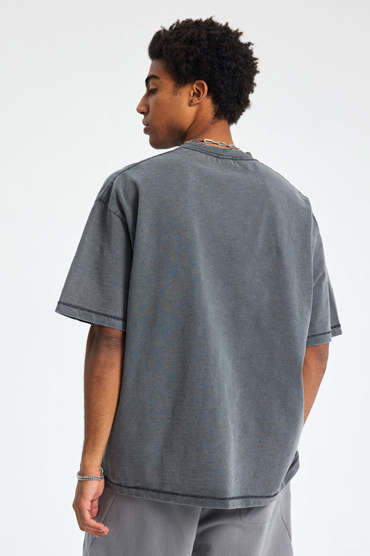 275GSM Pigment Dyed Light Washed Tee