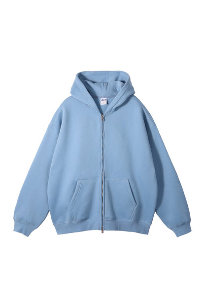 350GSM Solid Color Fleece Zipper Jacket