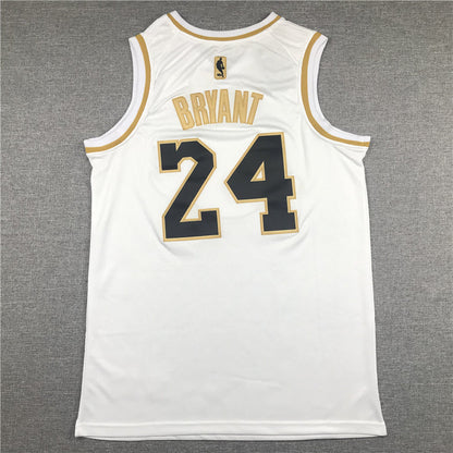 Kobe Bryant #24 Los Angeles Lakers "White & Gold" City Edition Swingman Jersey - Embroidered