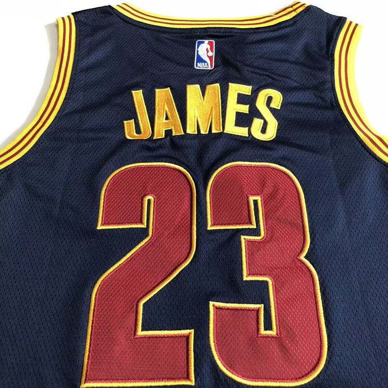 Cleveland Cavaliers LeBron James #23 Black-blue Throwback Jersey - Dense Embroidery
