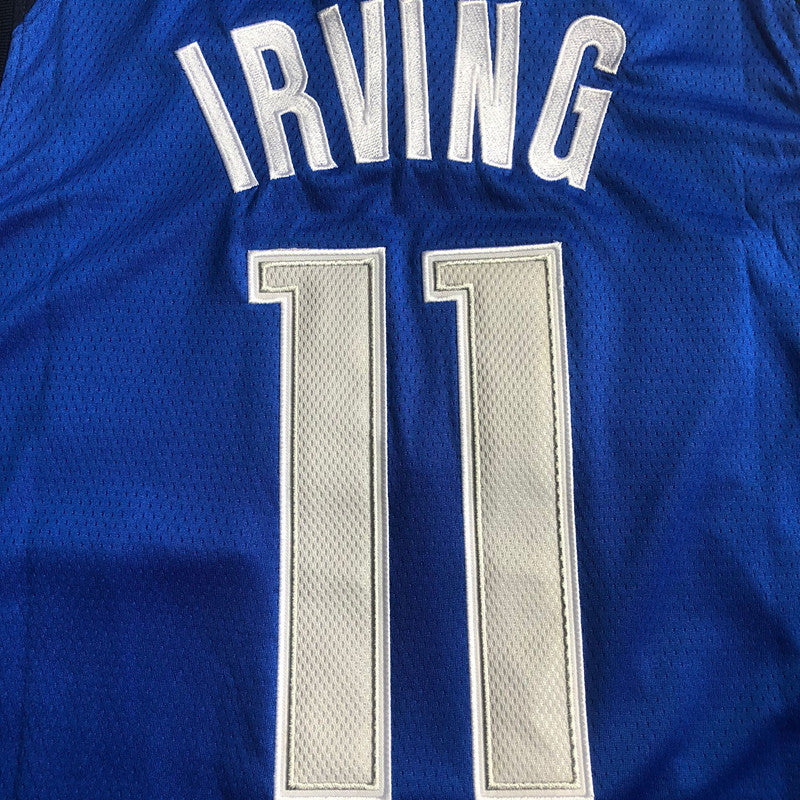 Dallas Mavericks Kyrie Irving #11 blue Throwback Jersey - Dense Embroidery