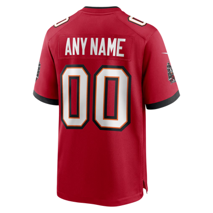 Custom Tampa Bay Buccaneers Red Game Jersey