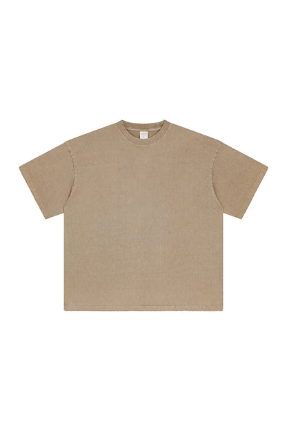 250GSM Distressed Pigment Dyed Washed Tee