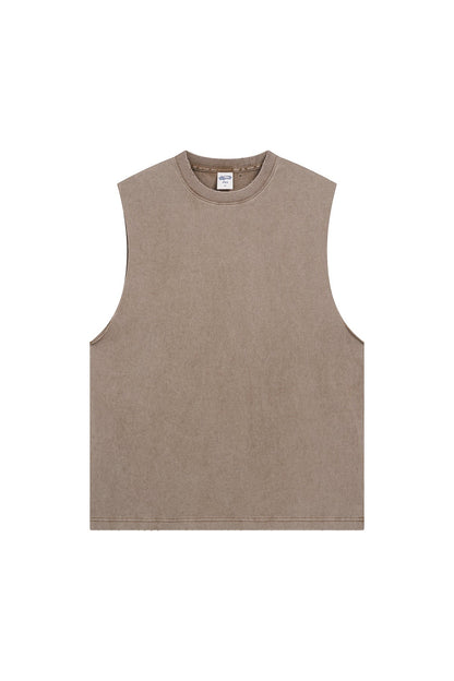 275GSM Distressed Washed Muscle Tee