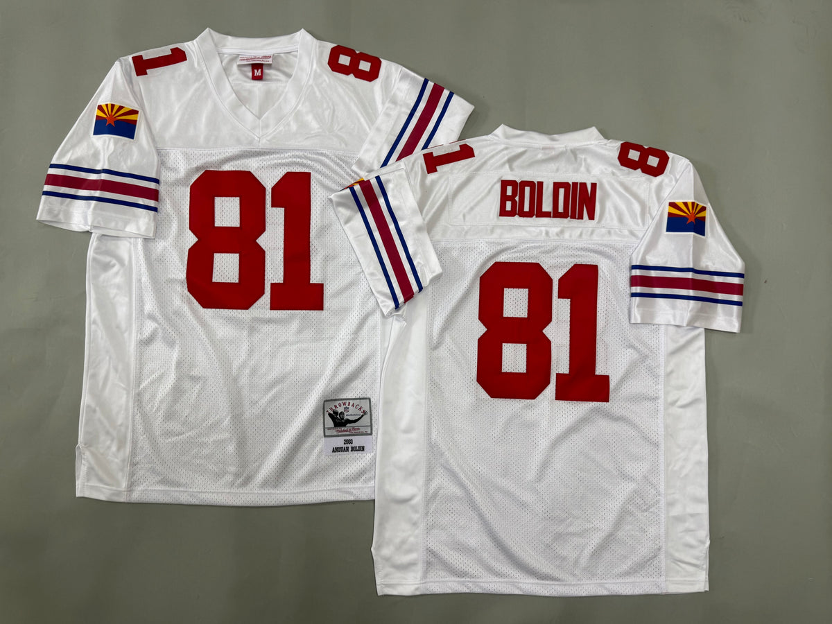 Men Arizona Cardinals Anquan Boldin #81 White Vintage Throwback Jersey
