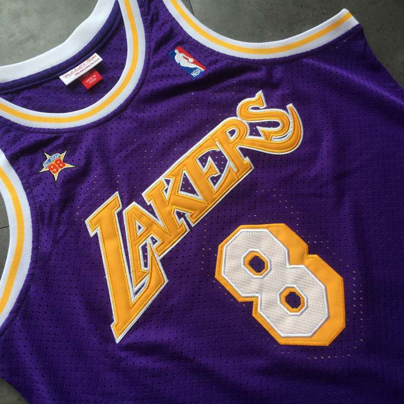 Kobe Bryant #8 Los Angeles Lakers Purple Throwback Jersey