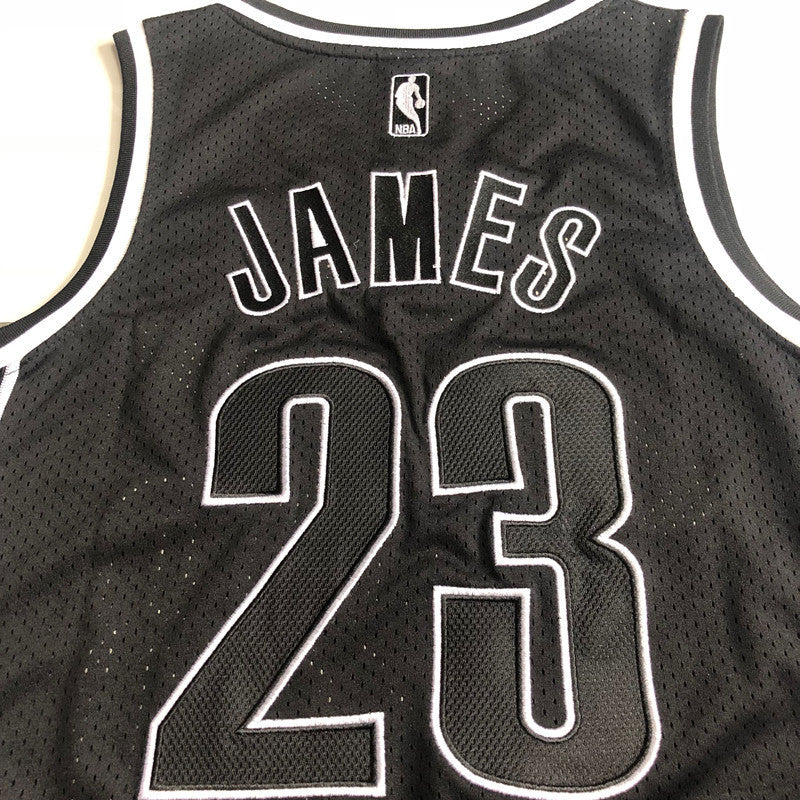 Cleveland Cavaliers LeBron James #23 Black Throwback Jersey - Dense Embroidery