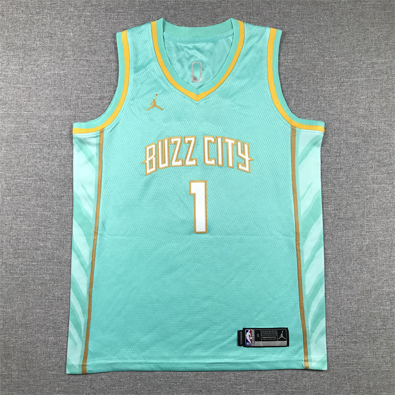 Youth LaMelo Ball Charlotte Hornets #1 Embroidered Jersey