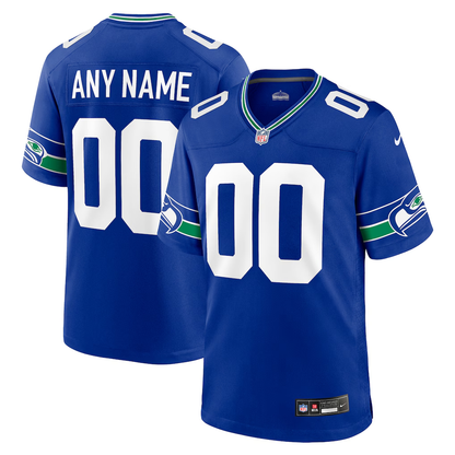 Custom Seattle Seahawks Royal Game Jersey