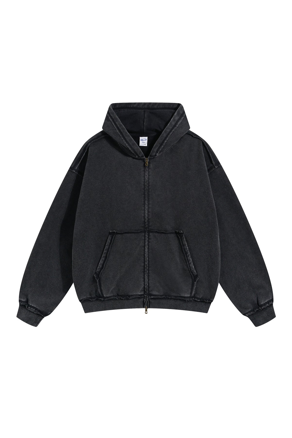 450GSM Distressed Washed Zipper Jacket
