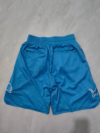 Detroit Lions Blue Pocketed Shorts