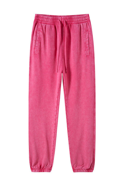 100% Cotton 420GSM Washed Sweatpants