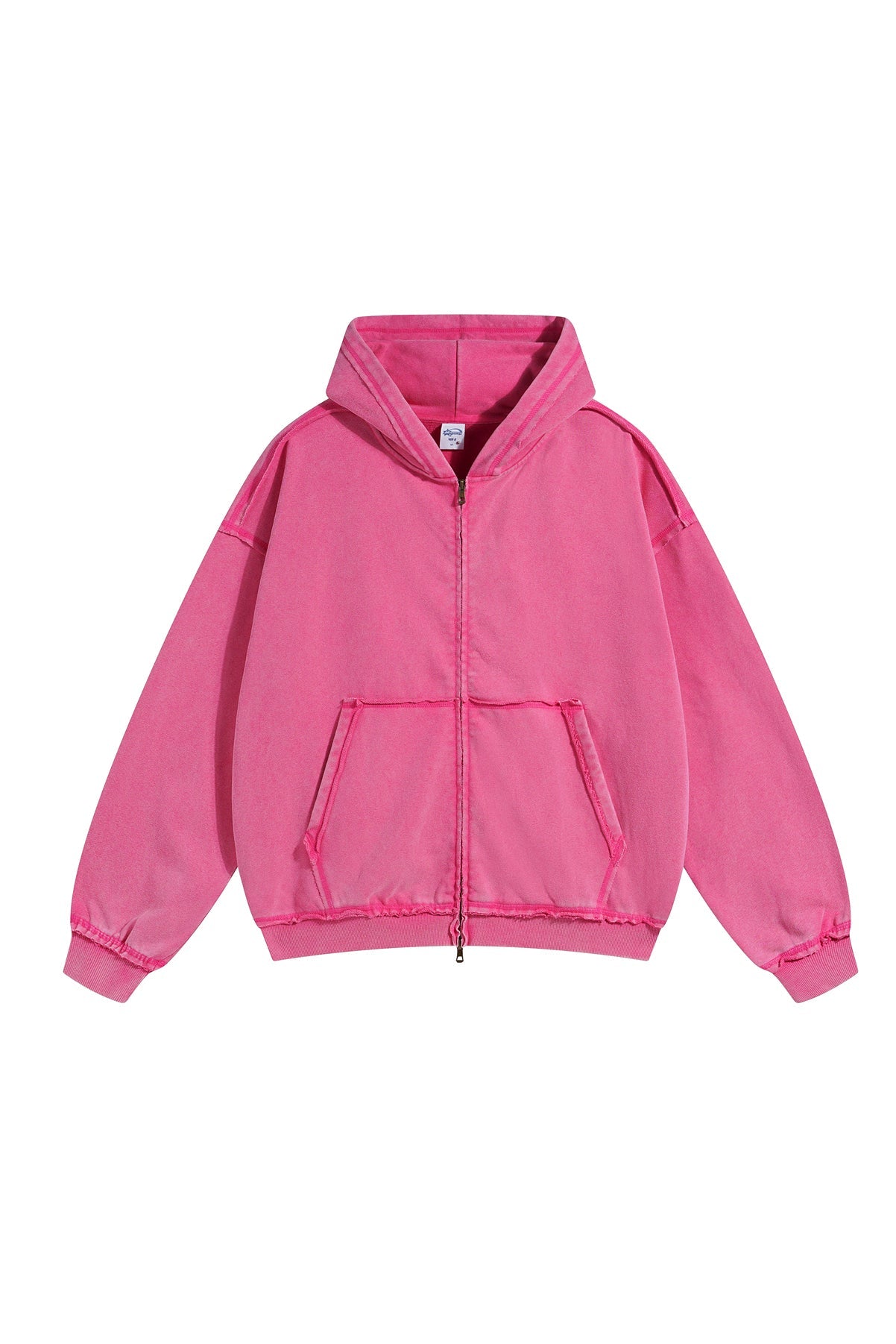 450GSM Distressed Washed Zipper Jacket