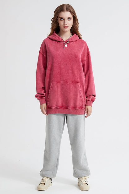 100% Cotton 420GSM Washed Vintage Hoodie