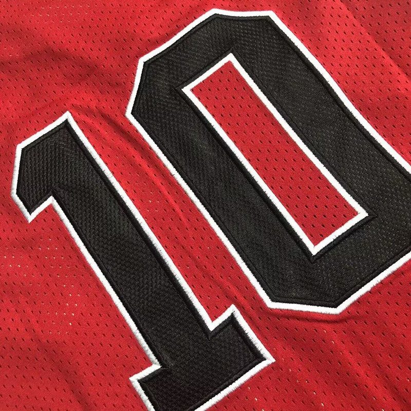 Slam Dunk Shohoku #10 red Throwback Jersey - Dense Embroidery