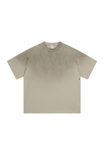 250GSM Gradient Sprayed Distressed Tee