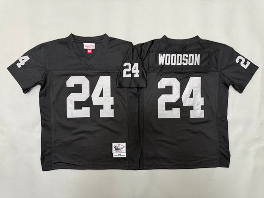 Youth Charles Woodson # 24 Black Las Vegas Raiders Vintage Throwback Jersey