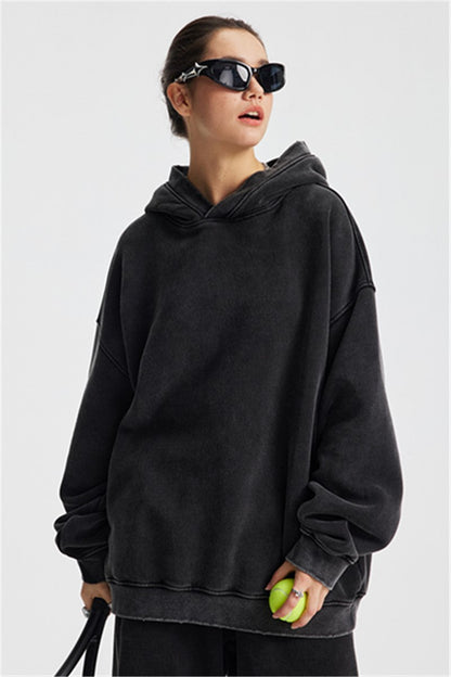 370GSM Boxy Fit Pigment Dyed Washed Hoodie