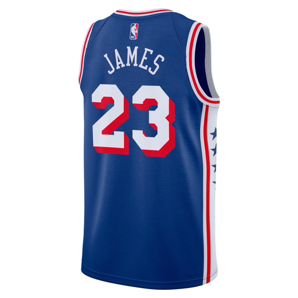 LeBron James #23 Philadelphia 76ers White City Edition Swingman Jersey