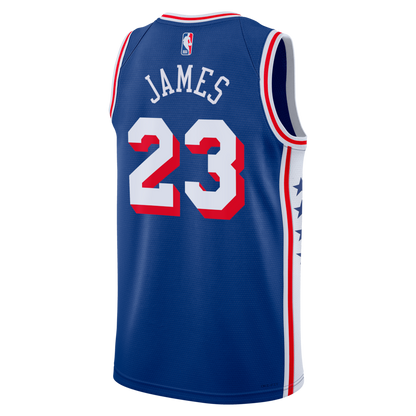 LeBron James #23 Philadelphia 76ers White City Edition Swingman Jersey