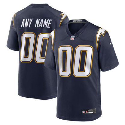 Custom Los Angeles Chargers Navy Game Jersey