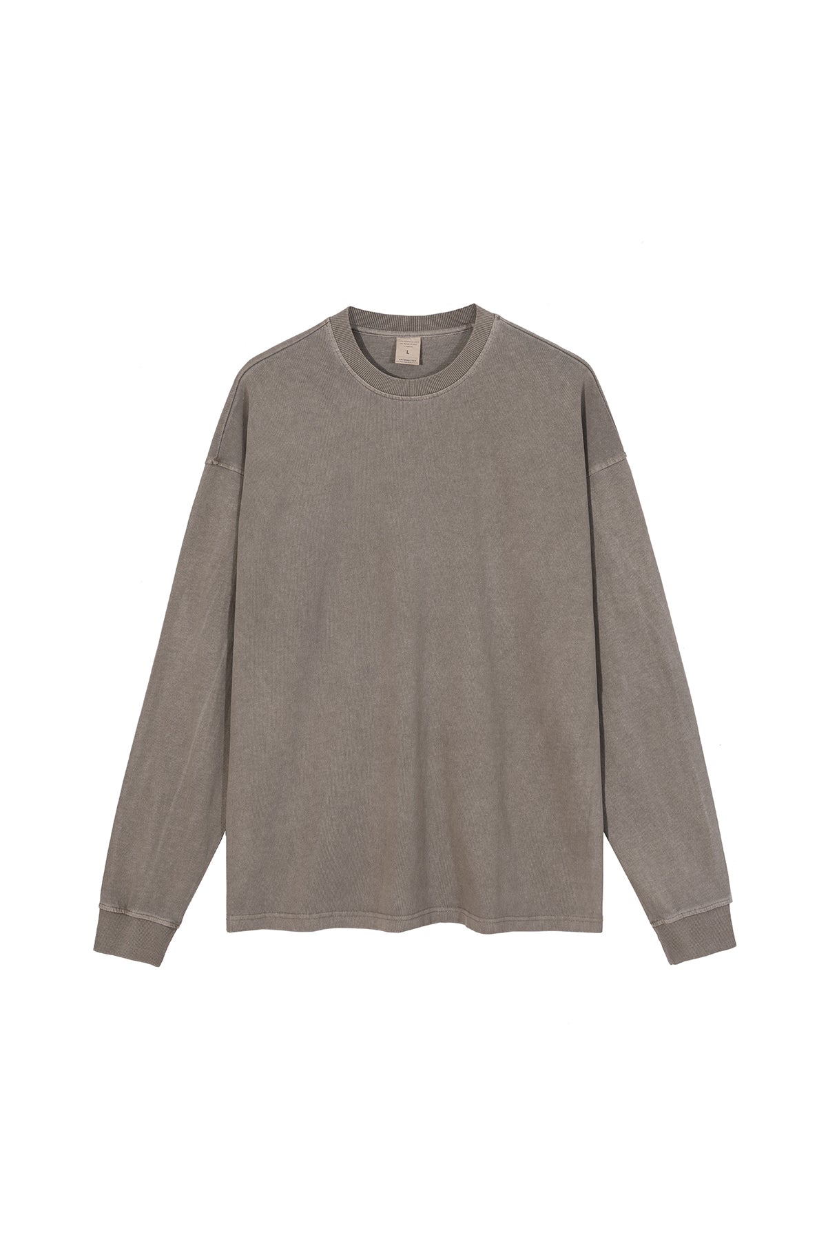 310GSM Pigment Dyed Washed Long Sleeve Crew