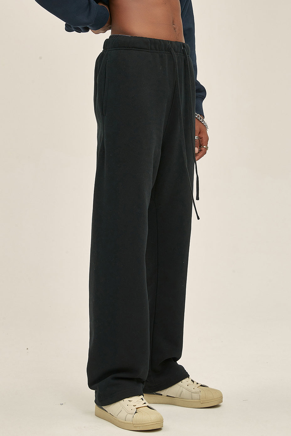 365GSM Relaxed Solid Color Fleece Sweatpants