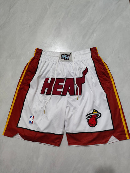 Miami Heat White Regular Pocket Shorts