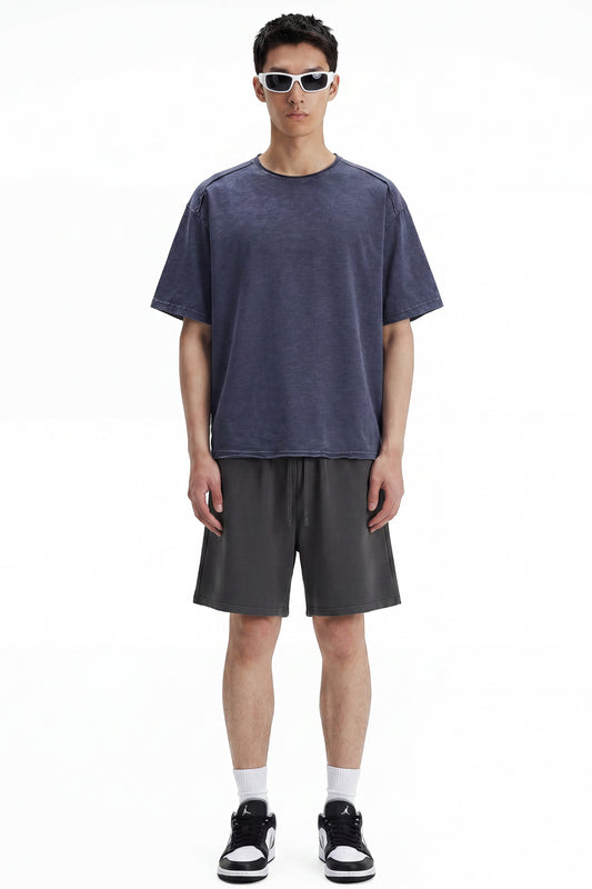 245GSM Slub Cotton Distressed Tee