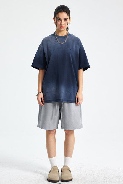 275GSM Ink Spray Washed Tee