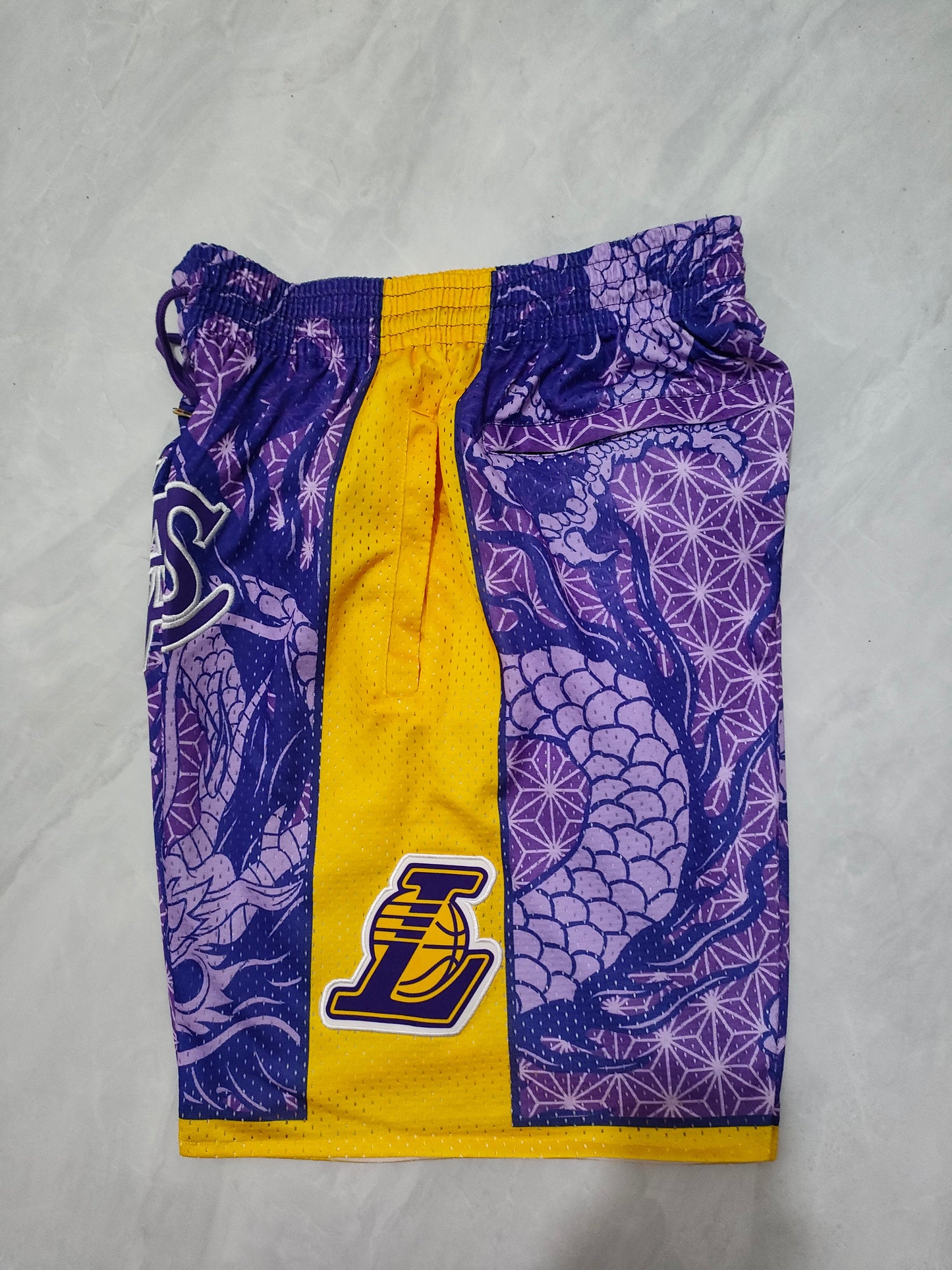 Los Angeles Lakers Purple Dragon Year Edition Pocket Shorts