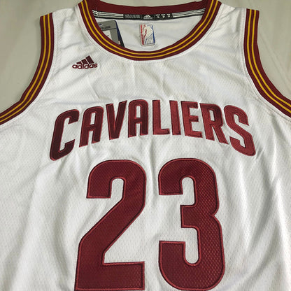 Cleveland Cavaliers LeBron James #23 white Throwback Jersey - Dense Embroidery