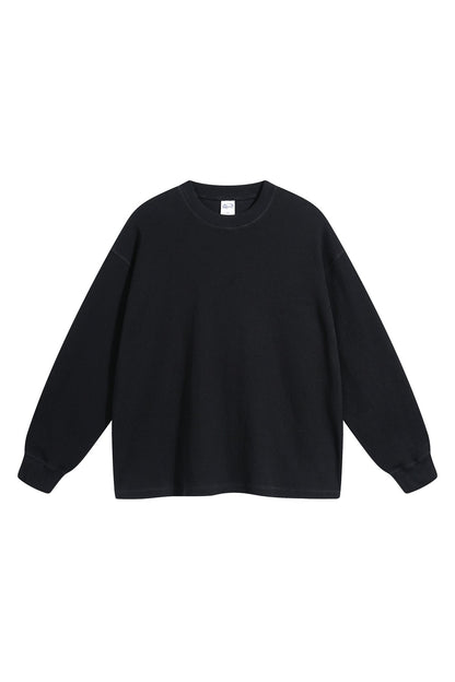 330GSM Waffle Material Long Sleeve Crew