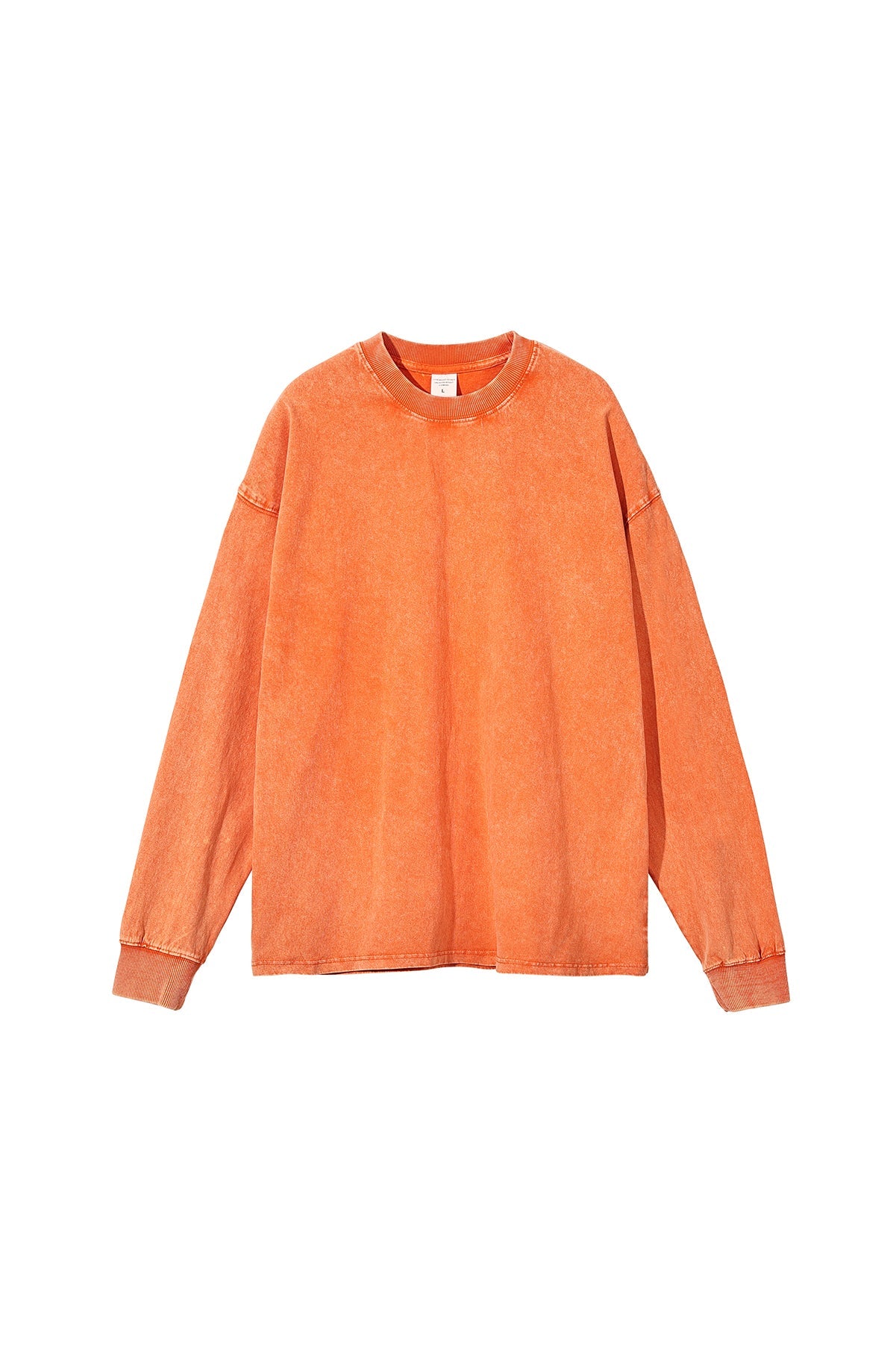 250GSM Vintage Washed Long Sleeve Crew