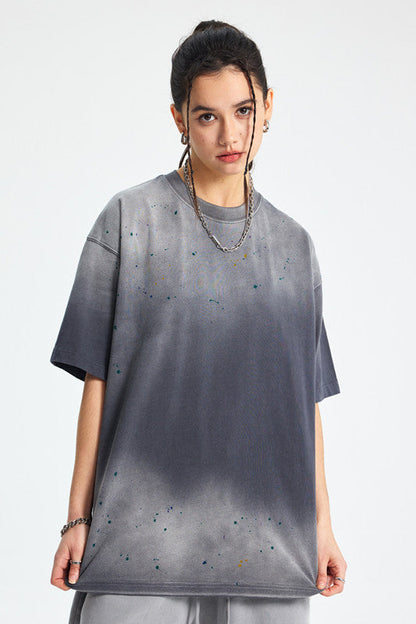 275GSM Ink Spray Washed Tee