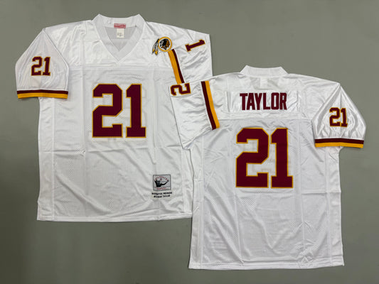 Mens Sean Taylor #21 white Washington Commanders  Vintage Throwback Jersey