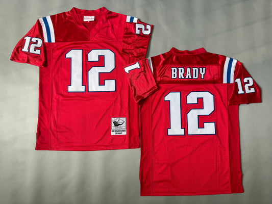 Mens Tom Brady#12 New England Patriots Vintage Throwback Jersey