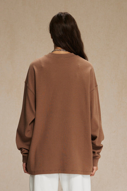 330GSM Waffle Material Long Sleeve Crew