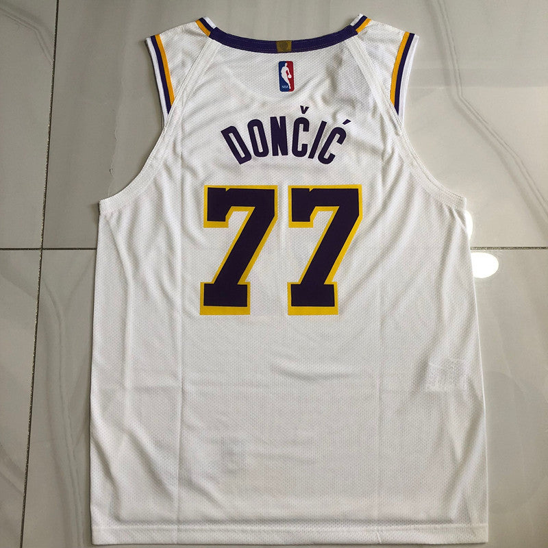 Los Angeles Lakers Luka Dončić #77 White Player Edition - Hot pressing