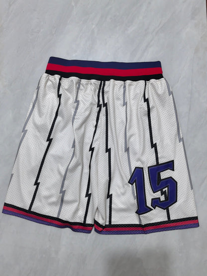 Toronto Raptors white retro pocket shorts