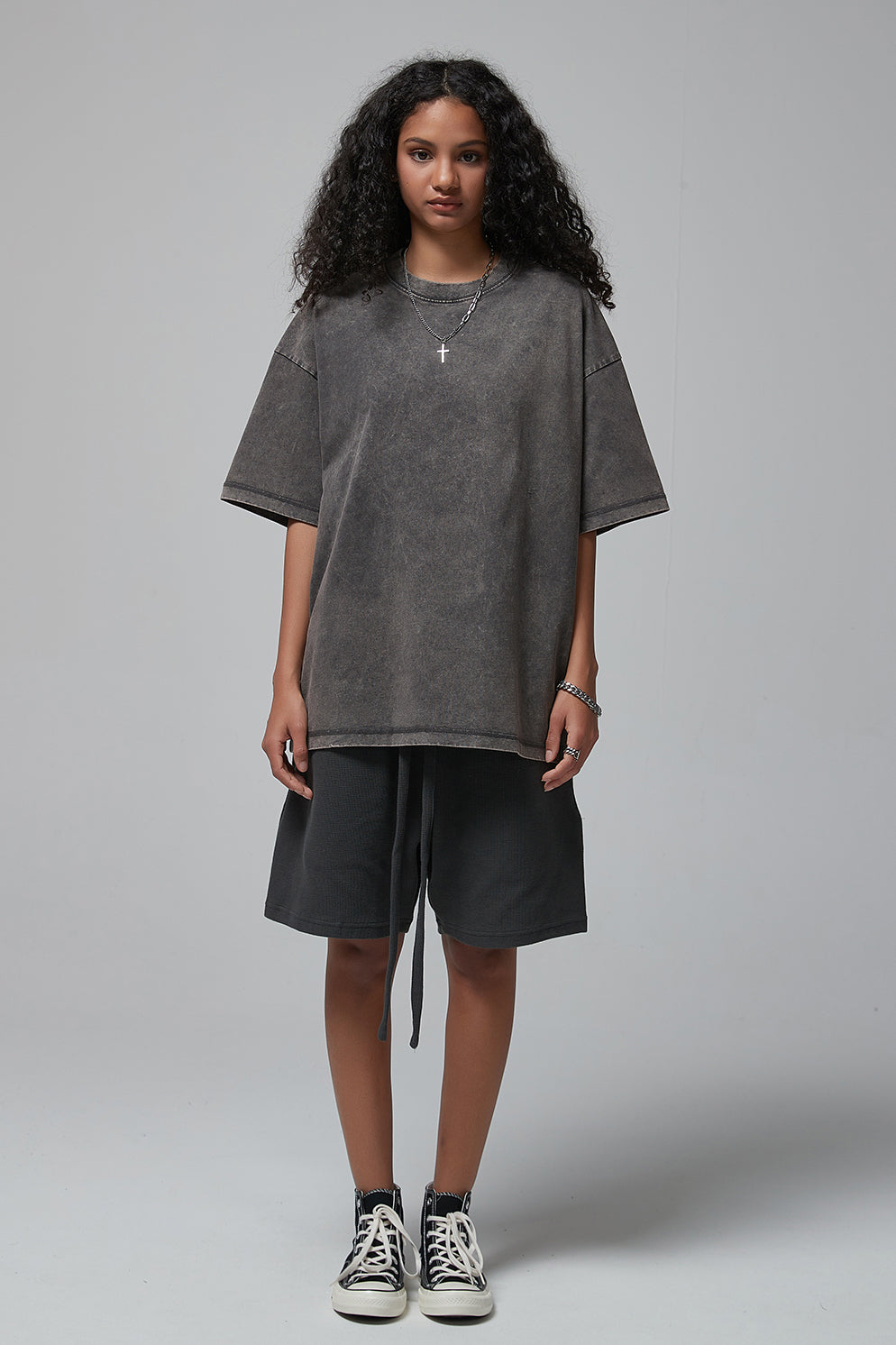 275GSM Double Stitch Sleeve Hem Washed Tee