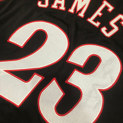 Philadelphia 76ers LeBron James #23 black Throwback Jersey - Dense Embroidery