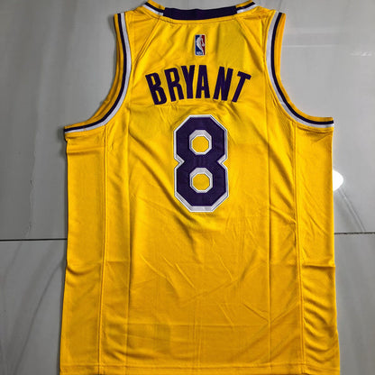 Los Angeles Lakers Kobe Bryant #8 yellow Throwback Jersey - Dense Embroidery