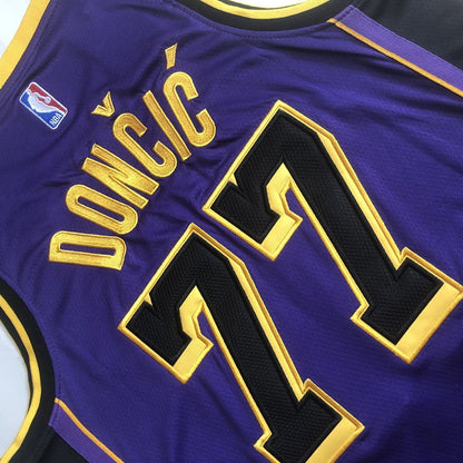 Los Angeles Lakers Luka Dončić #77 Announcement Version Jersey -  Dense Embroidery