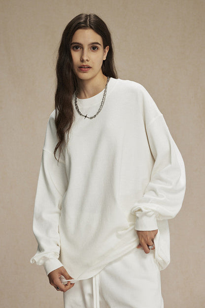 330GSM Waffle Material Long Sleeve Crew
