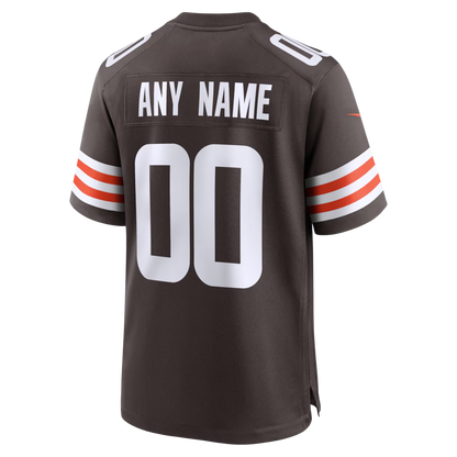 Custom Cleveland Browns Brown Game Jersey